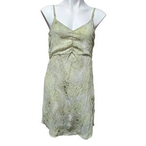 Raya Sun summer dress green watercolor‎ Large cotton rayon